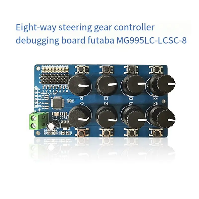 FBIL-2X 8CH Rotary Knob Servo Driver 8 Channel/Way Controller Board Overcurrent Protection Servo Tester Servo Controller