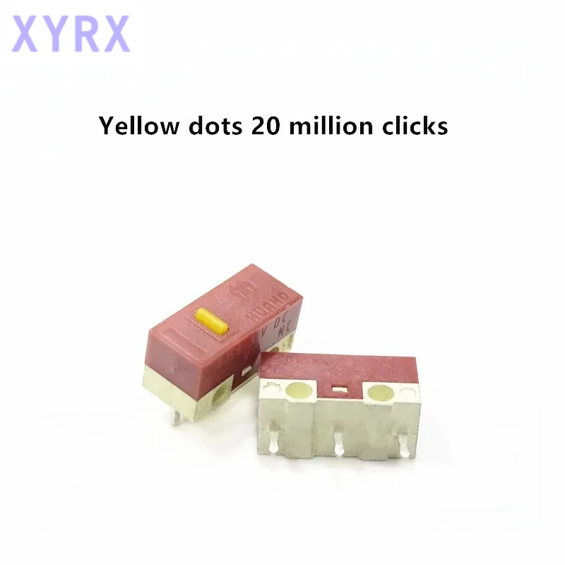 10Pcs HUANO Silent Micro Switch red dot 3million/white dot 10million/yellow dot 20million times click mouse mute button switches