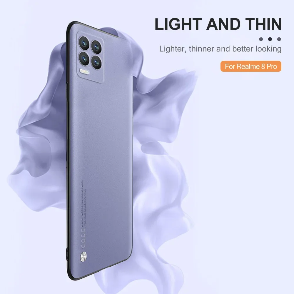 Luxury Leather Case For OPPO Realme 8 Pro Shockproof Full Cover Phone Back Shell Funda For Realmy Realmi Realme8 Silicone Bumper