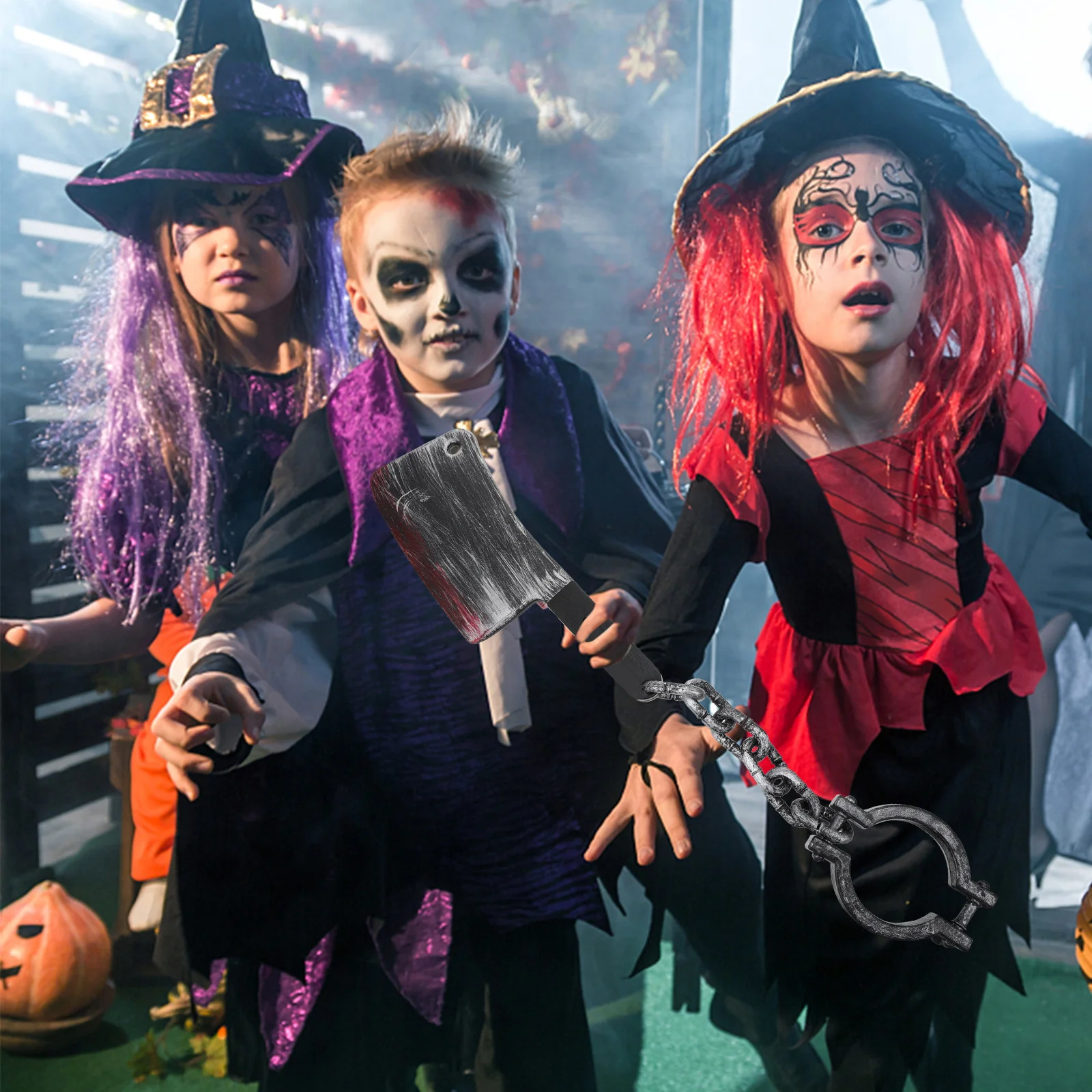 Couteau d'horreur en plastique pour Halloween, décoration, fourniture de fête effrayante pour Halloween, pâques, carnaval, accessoire Photo, jouet en chaîne