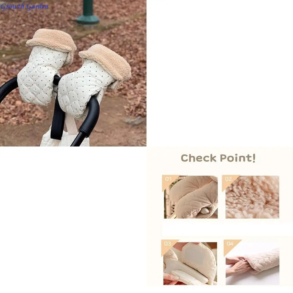 

Wind Resistant & Thick Hand Mittens Stylish & Windproof Gloves for Baby Stroller E65D