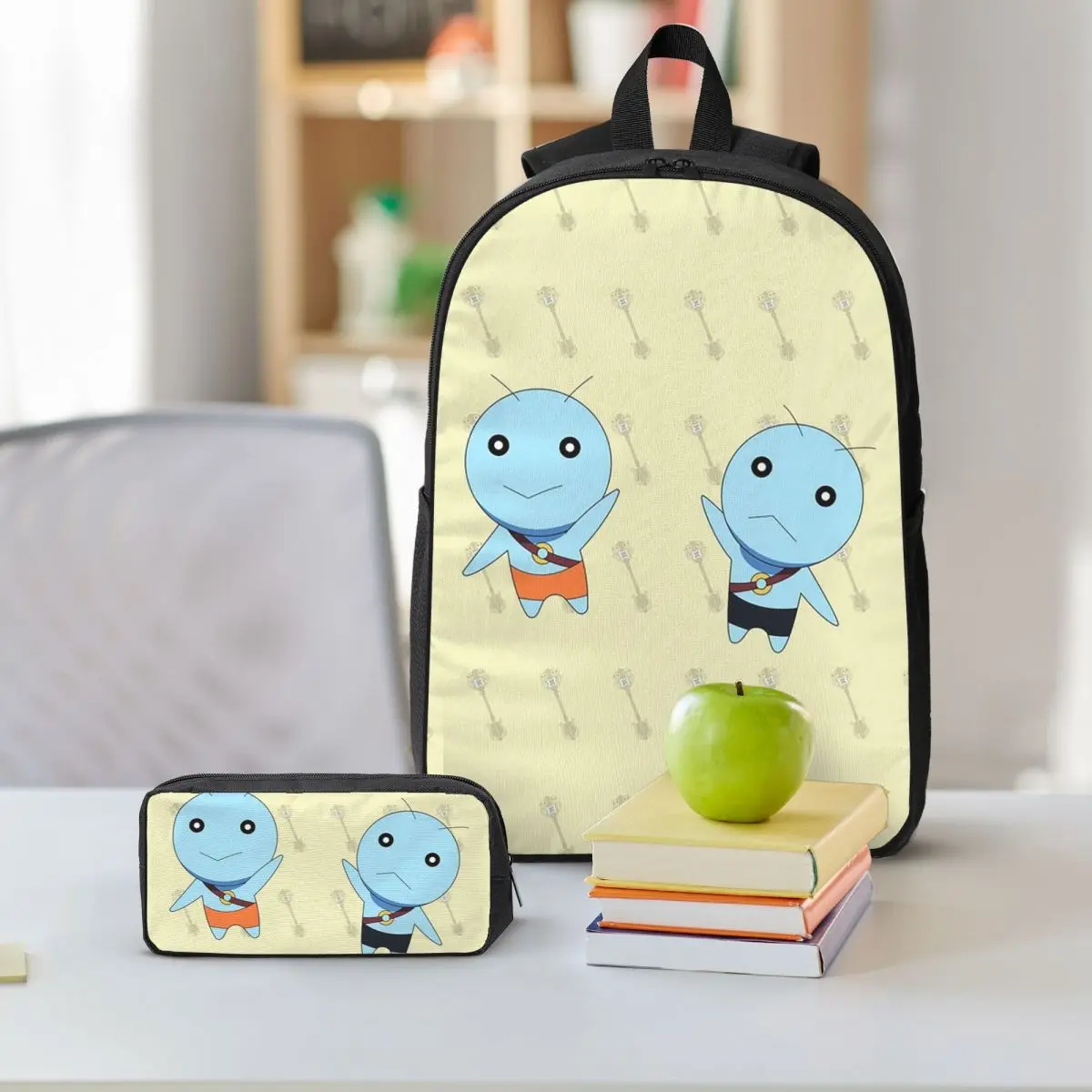 Gemini V Fairy Tail Backpack Boys Girls BookBag School Bag Shoulder Bags 3ps Insulated Lunch Bag Pencil Case