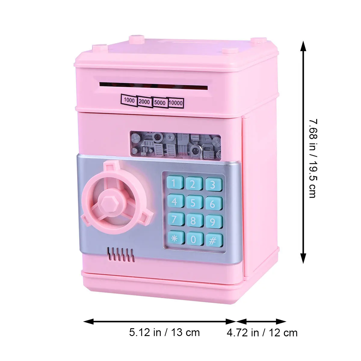 Cofrinho para crianças bloqueio rosa slot para moedas automático caixa de poupança de dinheiro crianças seguro depósito de dinheiro seguro