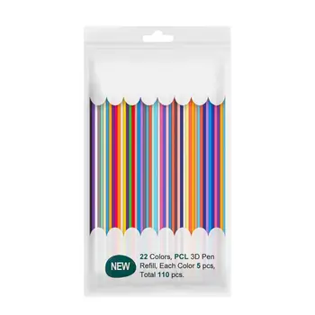 3Dプリンターペン用プラフィラメント,印刷材料,無臭,安全プラスチック詰め替え,22色,直径2.5mm