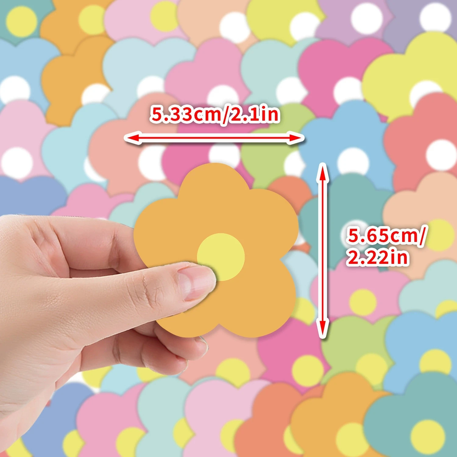 50 Pcs Cute Little Flower Graffiti Stickers Waterproof Vinyl Decals for Water Bottle Laptop Phone Case Journal Gift