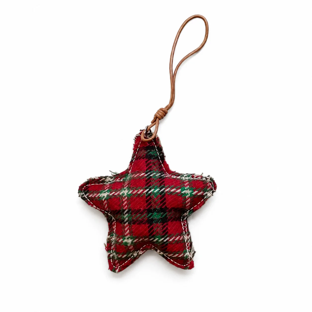 New Scottish Pattern Fabric Star DIY Three-dimensional Cotton-filled Girl Bag Pendant Keychain Car Pendant