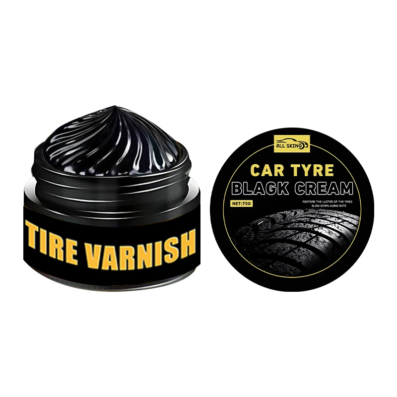 Car Tire Care Kit-Wax Polish for Blackening Glossing Durable Anti-Aging Formula Protective Glaze Coating Agent Revitalize Tires