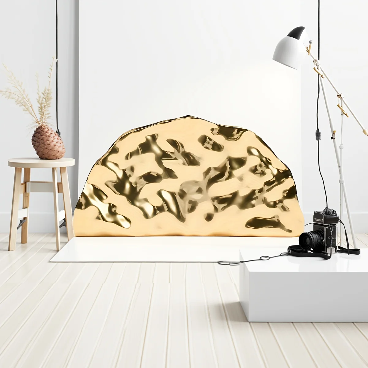 

New Gold Color Evening Wedding Party Luxury Handbag With Snake Strap Metal Fan Shell Clutch Purse For Women Bride Beach Mini Bag