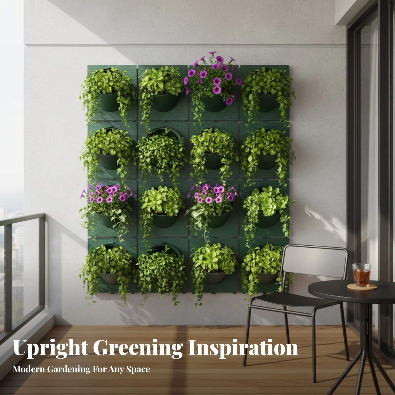 

Vertical Wall Planter, Multi-Tier Garden Pot, Modern Green Wall, Hanging Plastic Plant Box