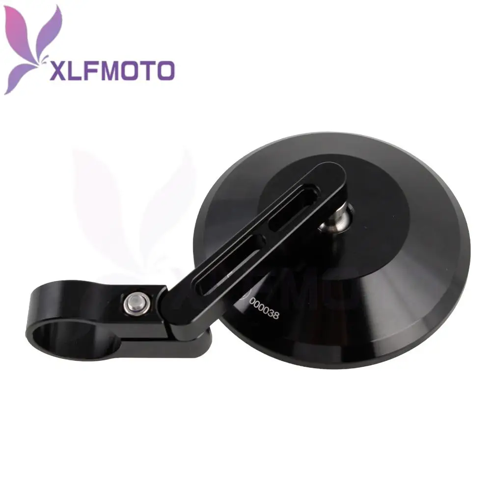 Motorcycle Round Rear View Mirror Handlebar Rear View Blue Glasses Mirrors Universal Fit For Simson S51 S53 S83