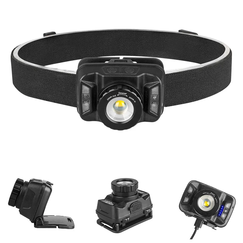 

ZK40 USB charging zoom strong outdoor sensing headlight waterproof LED head mounted night fishing mini