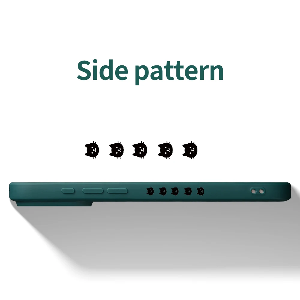 نمط قطة لطيف لهاتف iPhone17 ProMax 17 Air 16 15 14 13 12 11 Pro Max XS Max7 8 Plus 16e 16 Plus غطاء من البولي يوريثان الحراري Coque