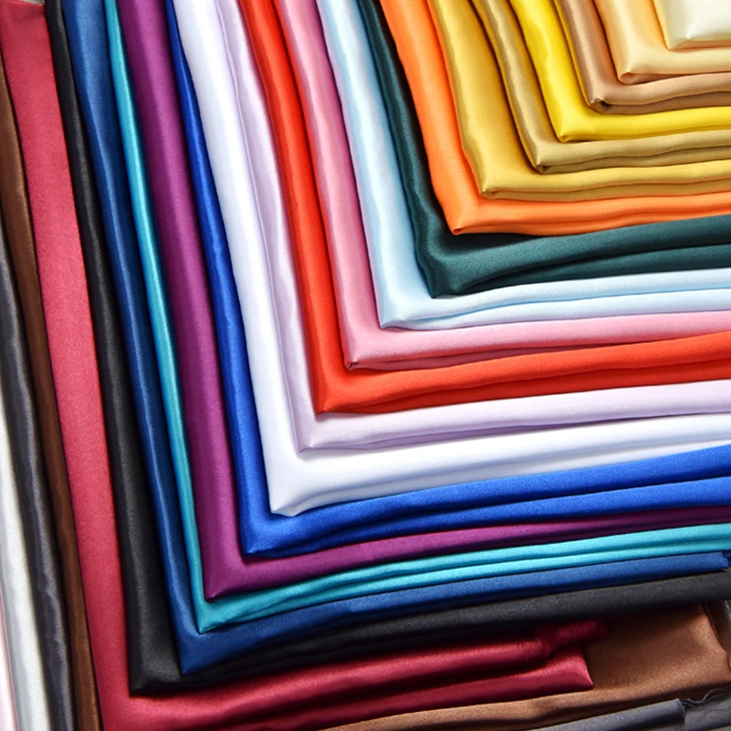 Tkanina satynowa Poliester Pudełko na prezent Podszewka Tkanina do szycia Podszewka spódnicy Odzież na metry