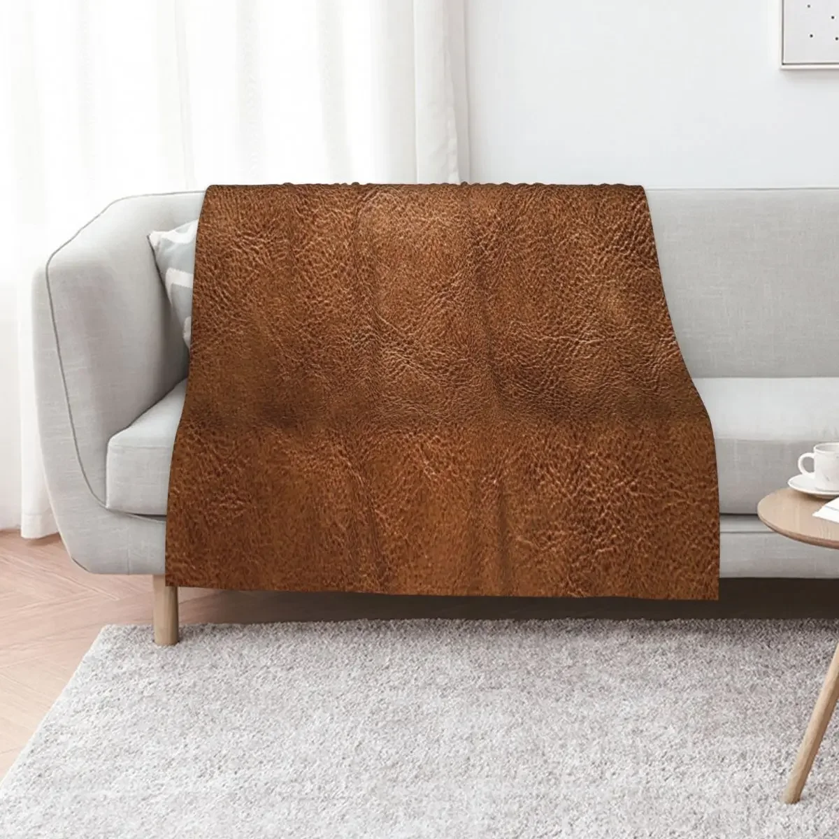 

Beautiful Pu Leather Maribu Leather Throw Blanket for sofa Stuffeds Decoratives Furrys Blankets