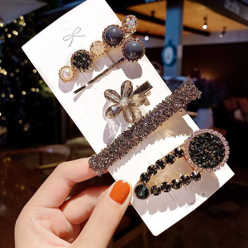 Pinches for Women Clips Hair  Accessories Trends 2023 Glitters Fashion Trendy Hairpin Set for Girls