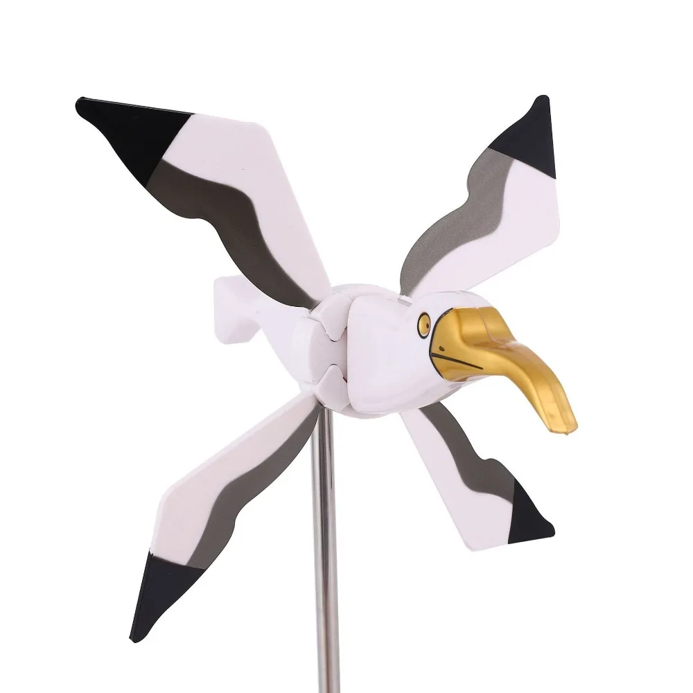 

Weatherproof Seagull Windmill Stable Decorative Bird Wind Spinners Plastic Fade Resistant Bird Shape Windmill Spinners Outdoor