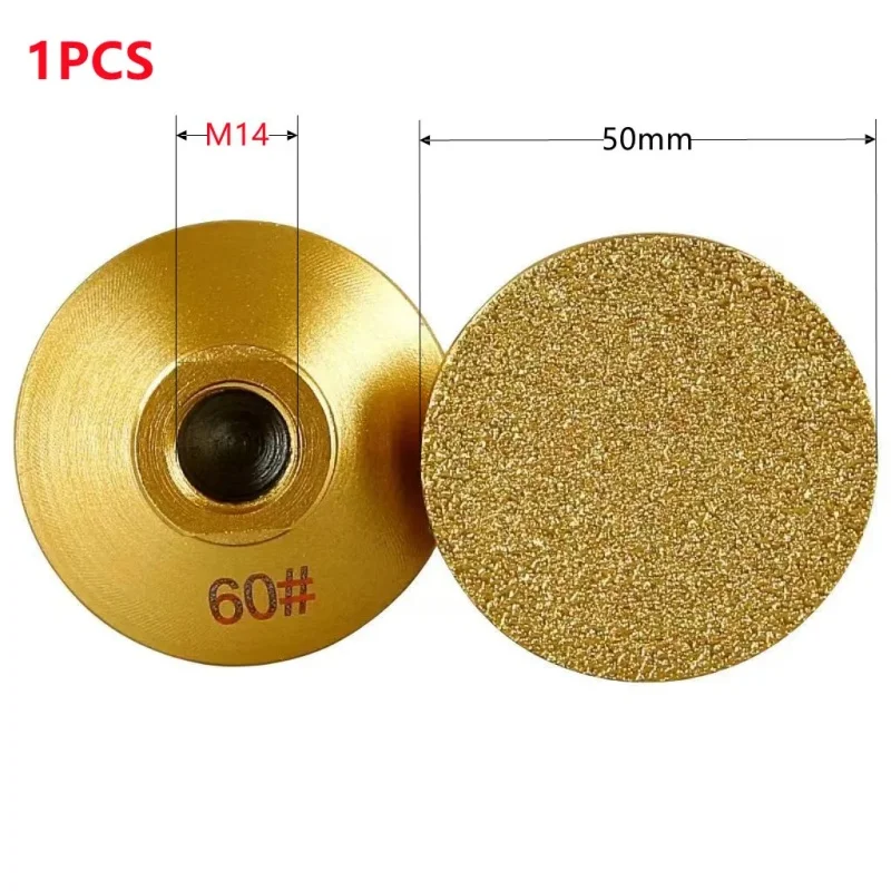 M14 Diamant-Gelöteter Flacher Schleifkopf Polierstein für Granit Quarz Glas Arbeitsplatten Kantenschleifer Schleifpad – Detail 4