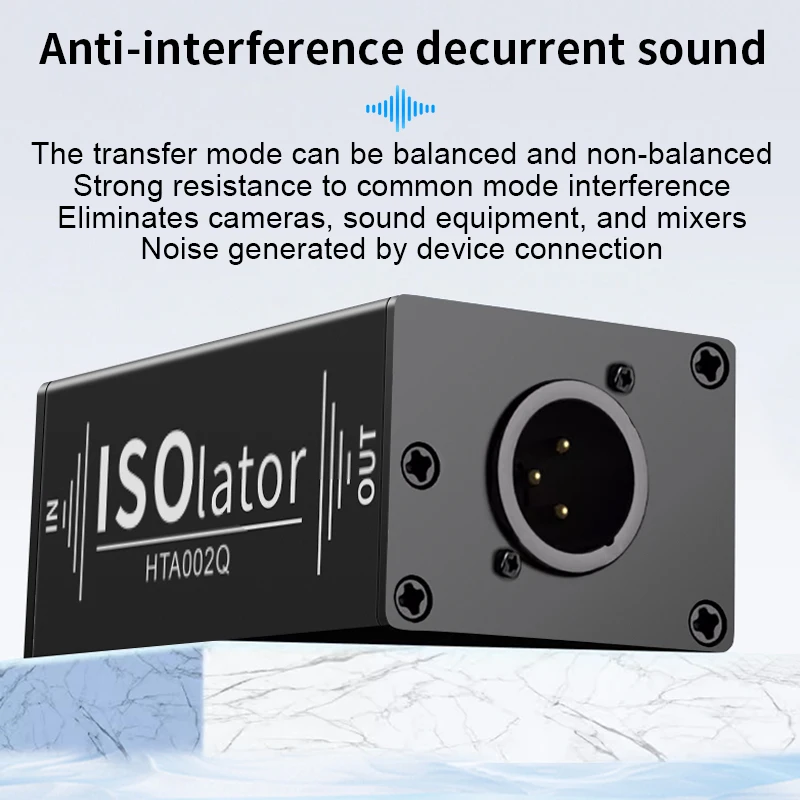 1Pcs Filter Audio Noise Reducer Mono XLR Audio Isolator Mixer Noise Cancellation Audio Current Acoustic dj