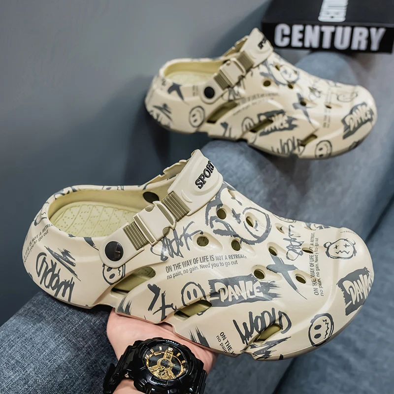 

EVA lightweight and shock-absorbing men's outdoor beach shoes, summer breathable mountain and hiking sandals, and home slippers