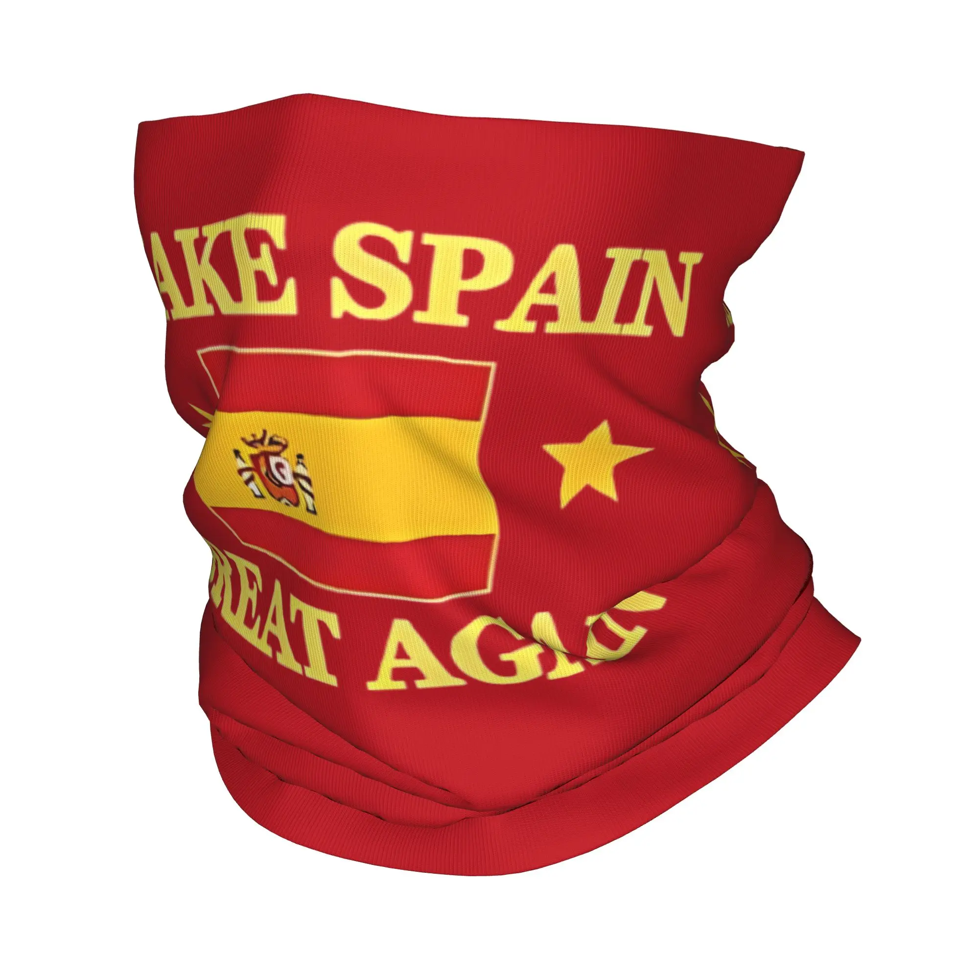 Make Spain Great Again Spanish Pride Bandana Neck Cover Print Espana Balaclavas Wrap Scarf Multifunctional Headband Unisex Adult
