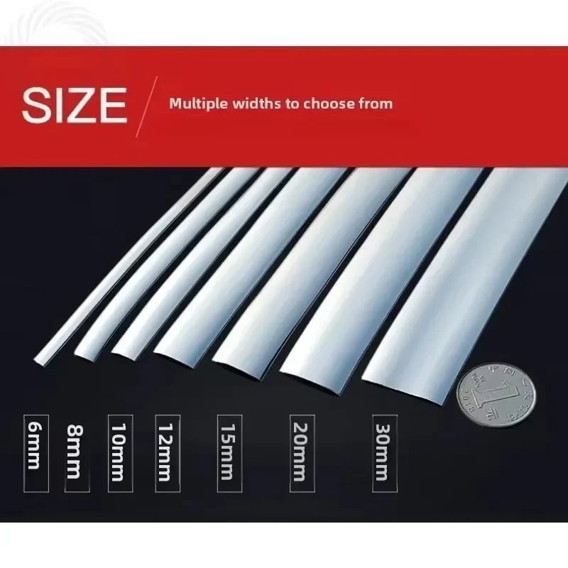 1 stücke Universal 3/5M Auto Chrom Dekorative Streifen Helle Schwarz Silbrig Auto Tür Schutz Stoßstange Styling Moulding trim – Detail 5