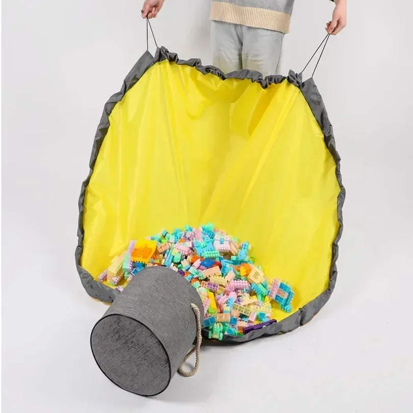 Zip Toy Storage Bag Kids Lego Blocks Zip Handheld Storage and Organizing Bag Large Capacity Children's Toys Storage Bucket Bag
