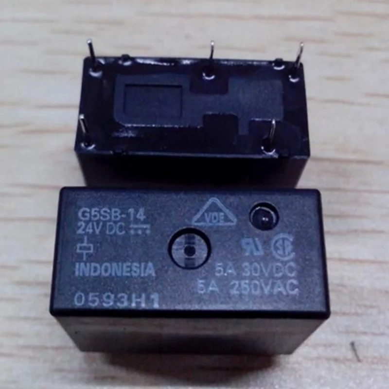 5ピンリレーg5sb-14-24vdc g5sb-14-24v g5sb-14 24vdc 5ピン、新品、10ピース/ロット