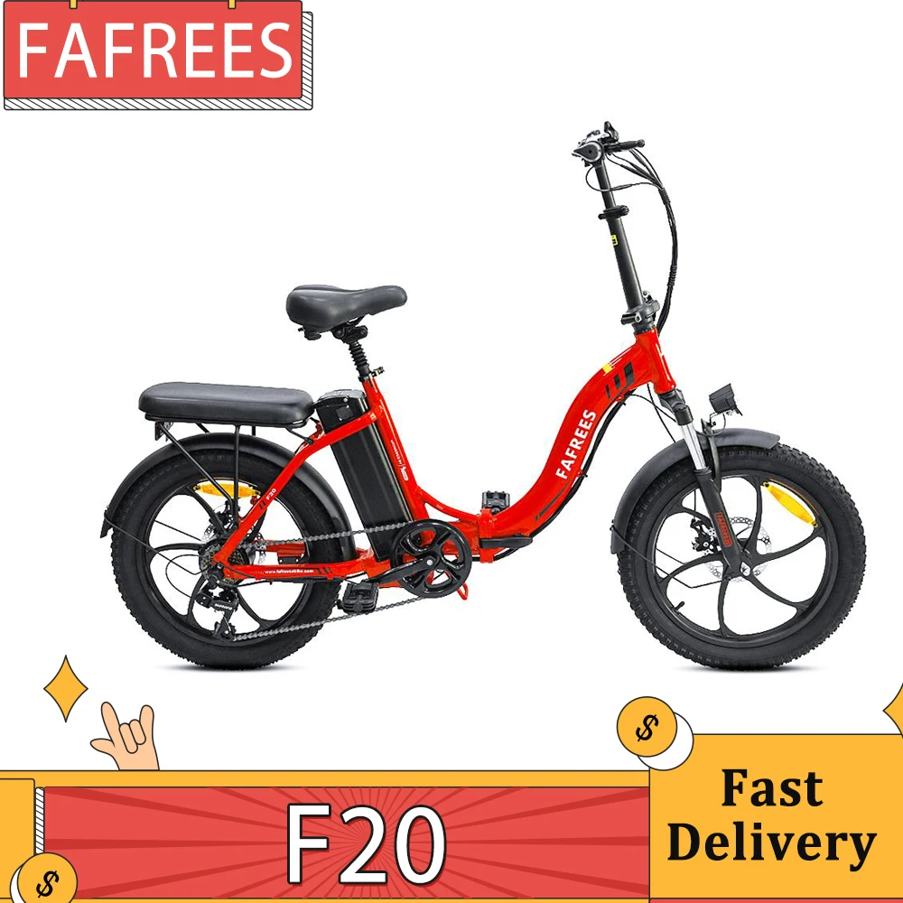 FAFREES F20 Electric Bike 20 Inch Folding Frame E-bike 7-Speed Gears bicicleta eléctrica With Removable 15AH Lithium Battery