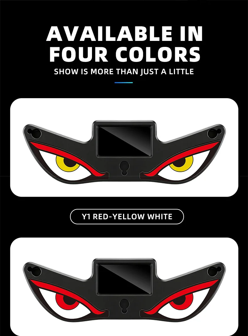 Solarbetriebene Auto-Neonleuchte Kabellose Coole DEMON EYE LED-Ambientebeleuchtung Saugnapf USB-Aufladbare Atmosphäre-Atemlampe – Detail 6