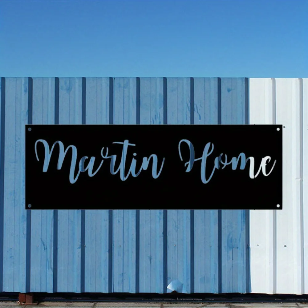 

1pc Dazzling Stunning Personalized Outdoor Signs Custom Metal Family Emblem a Thoughtful Personalized Gift Metal Decoration