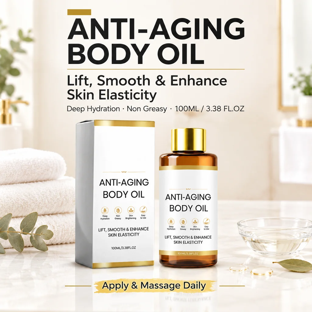 Anti Aging Body Nourishing Oil Body Skin Serum Moisturizing Smoothing Non Greasy For Dry Skin Post Shower Daily Full Body Care