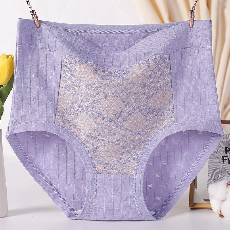 Slip en pur coton pour femme, sous-vêtement grande taille