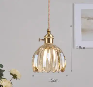 IWHD Bule Glass Pendant Lights Fixtures Bedroom Dinning Living Room Glass