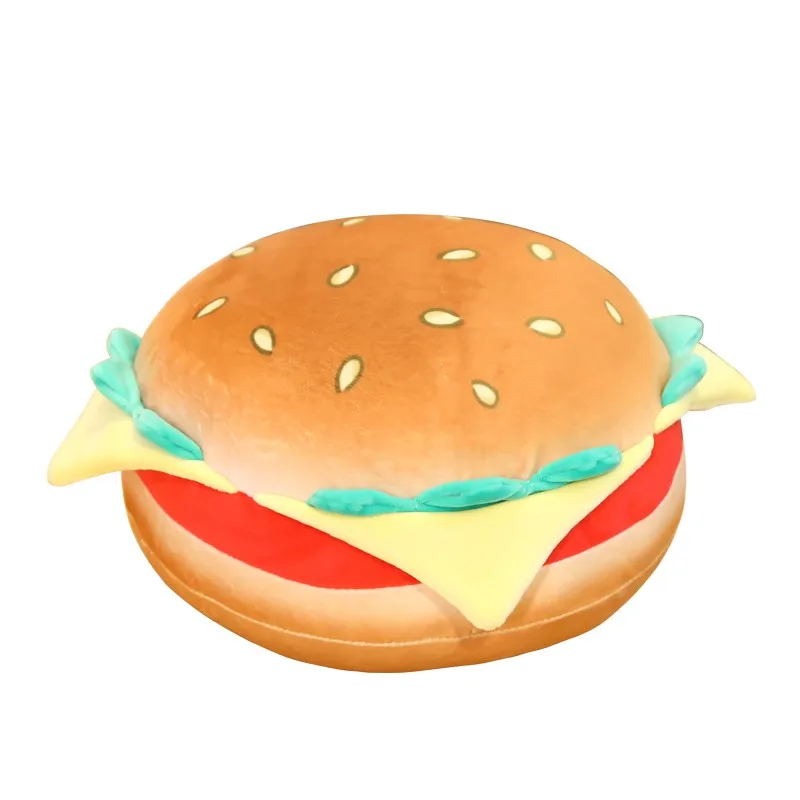 

New Creative Food Bread Pillow Soft Simulation Hamburger Plush Toys For Girls Sofa Chair Cushion Stuffed Cute Birthday Gifts