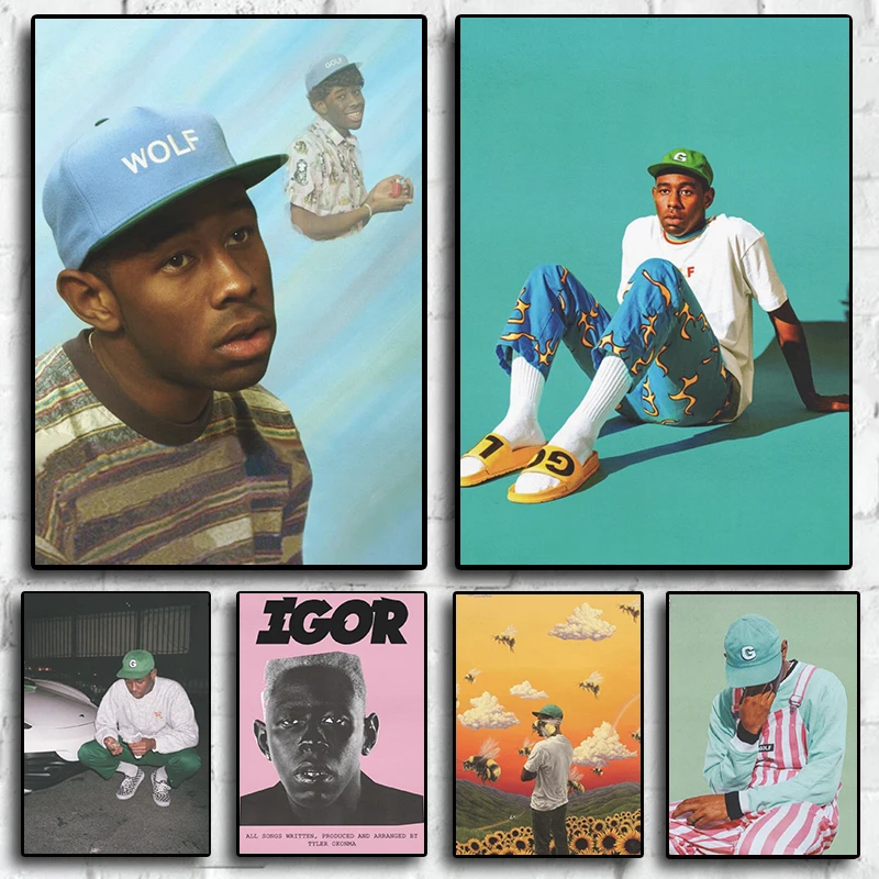 American Pop Rapper Tyler The Creator Poster Hit Music Album Cover Life Photos For Living Room Art Home Wall Decor Picture Gift