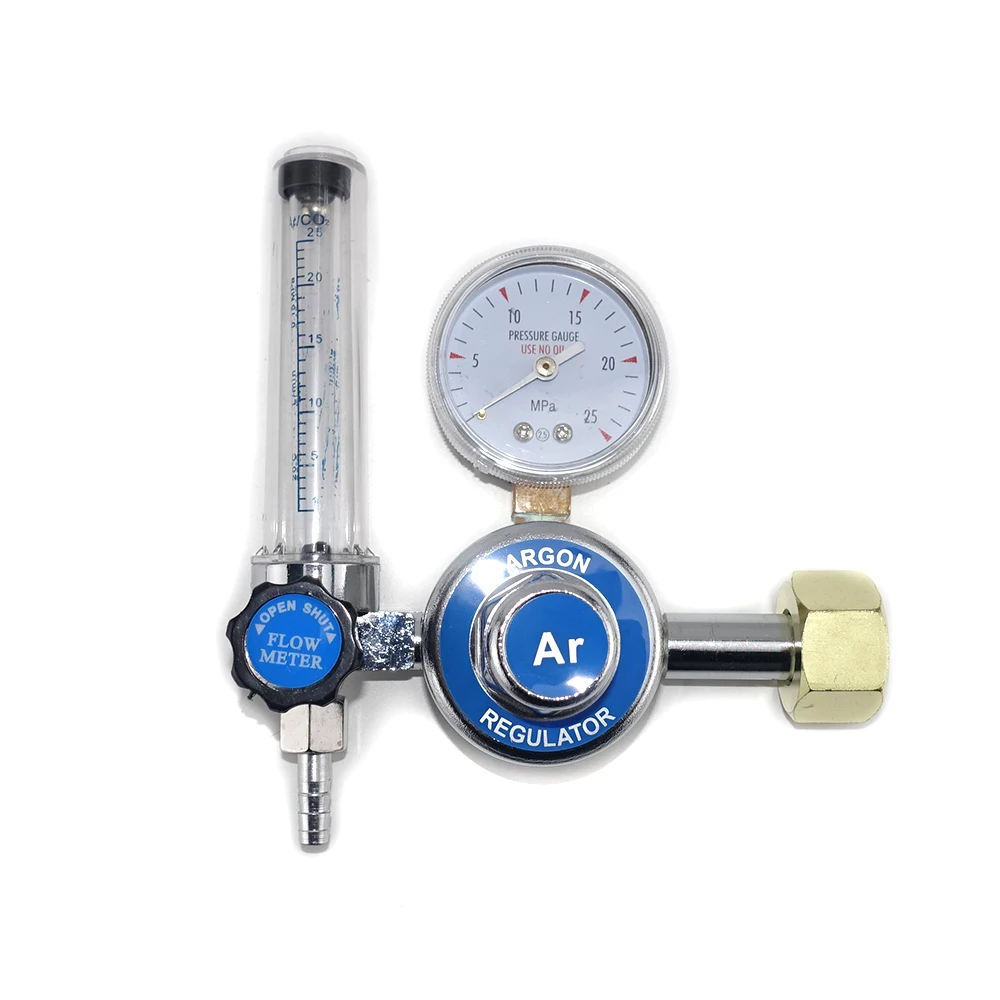 Gas Regulator Flowmeter for MIG/MAG TIG Welding 0-25 Mpa Argon CO2 Helium Nitrogen Gas Meter Guage