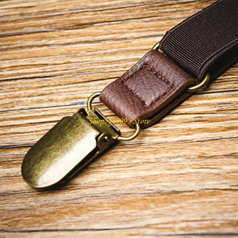 DXAE 3 مشابك للرجال حمالات حزام مطاطي بمشبك قابل للتعديل ومريح يناسب الملابس الرسمية