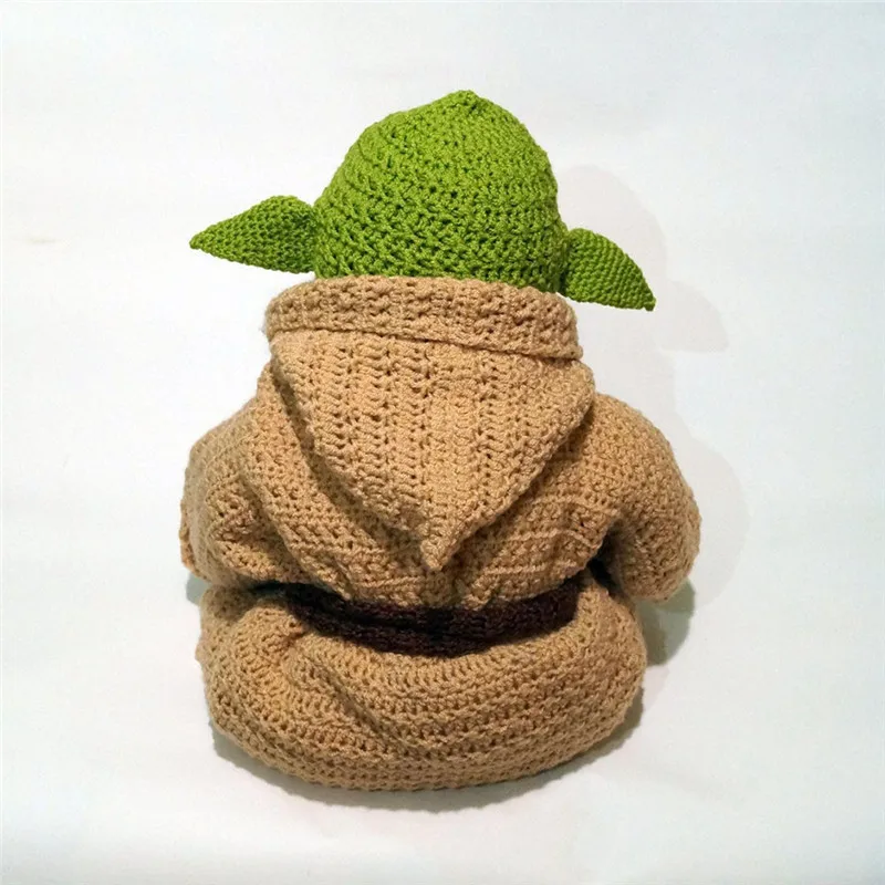 5pcs/set New Baby Yoda Children Clothes Set Crochet Yoda Costume Newborn Baby Yoda Photography Props Cartoon Clothing For Baby