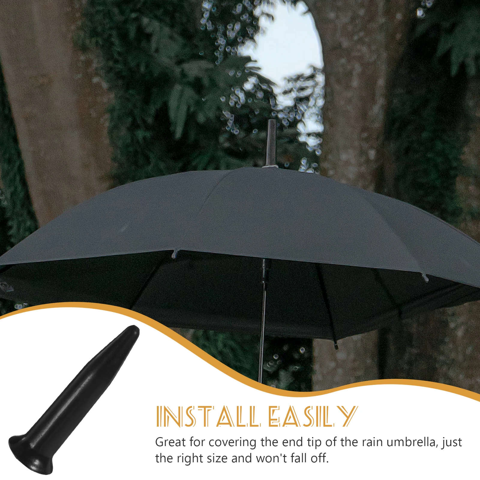 

Umbrella Hat Accessories Long Handle Cap 90mm Depth Durable Replacement Tops Cover Plastic Repair Parts Home Supplies