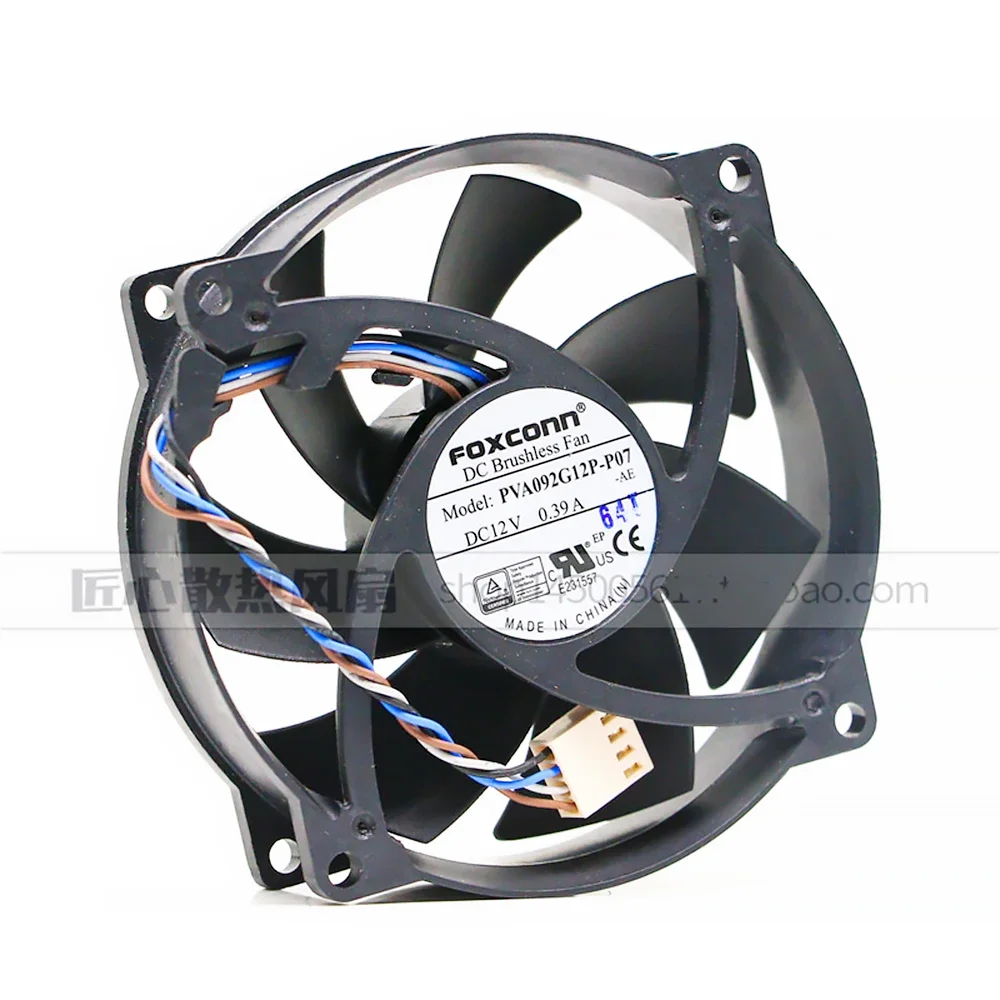 For Foxconn PVA092G12P-P07 92*92*25mm 12V 0.39A Cooling Fan For HP 625257-001 4Wires PMW