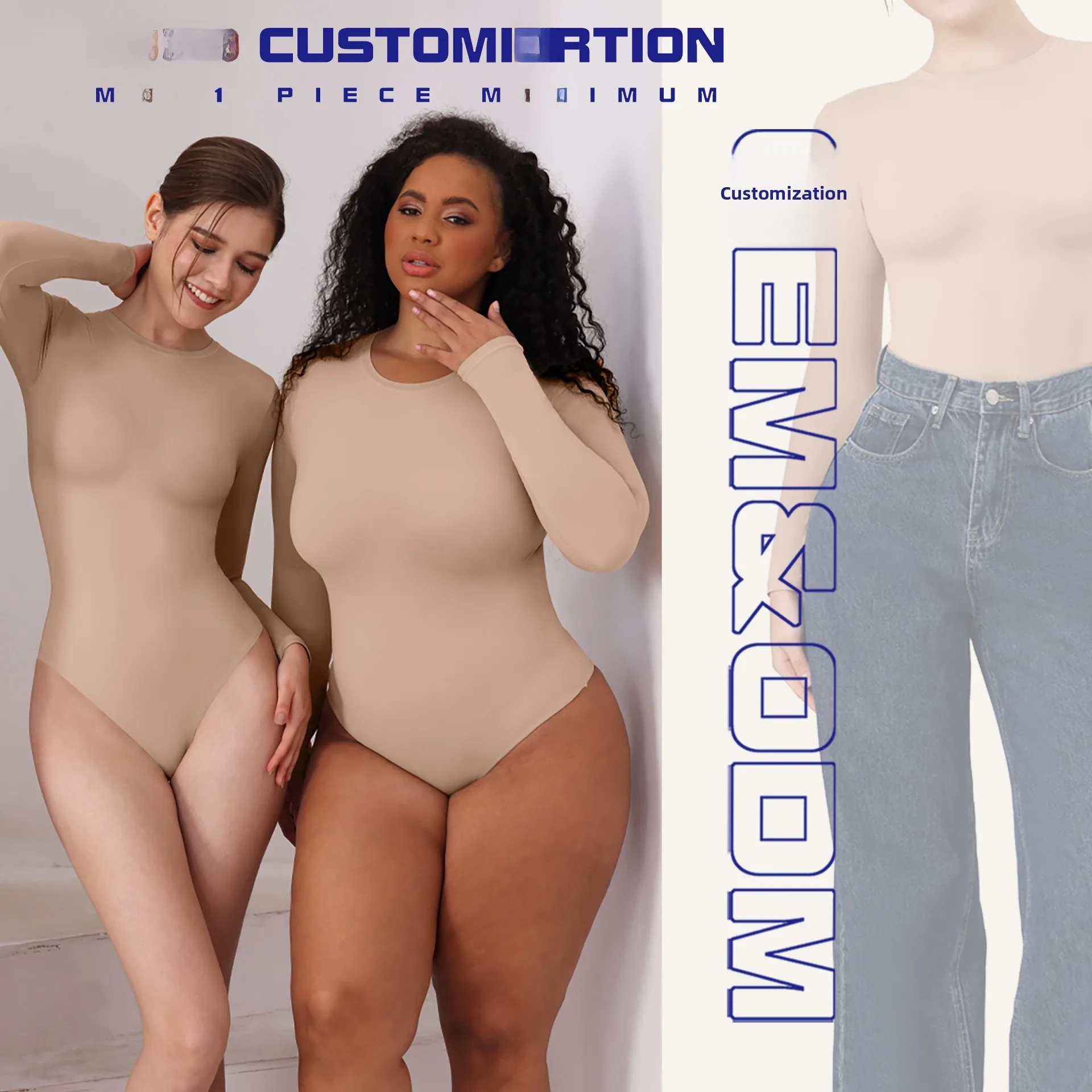 Women's Long Sve Bodysuit High Elastici Slimming Jumpsuit Outerwear Double Layer Stretchy Bodycon Pants Faionable