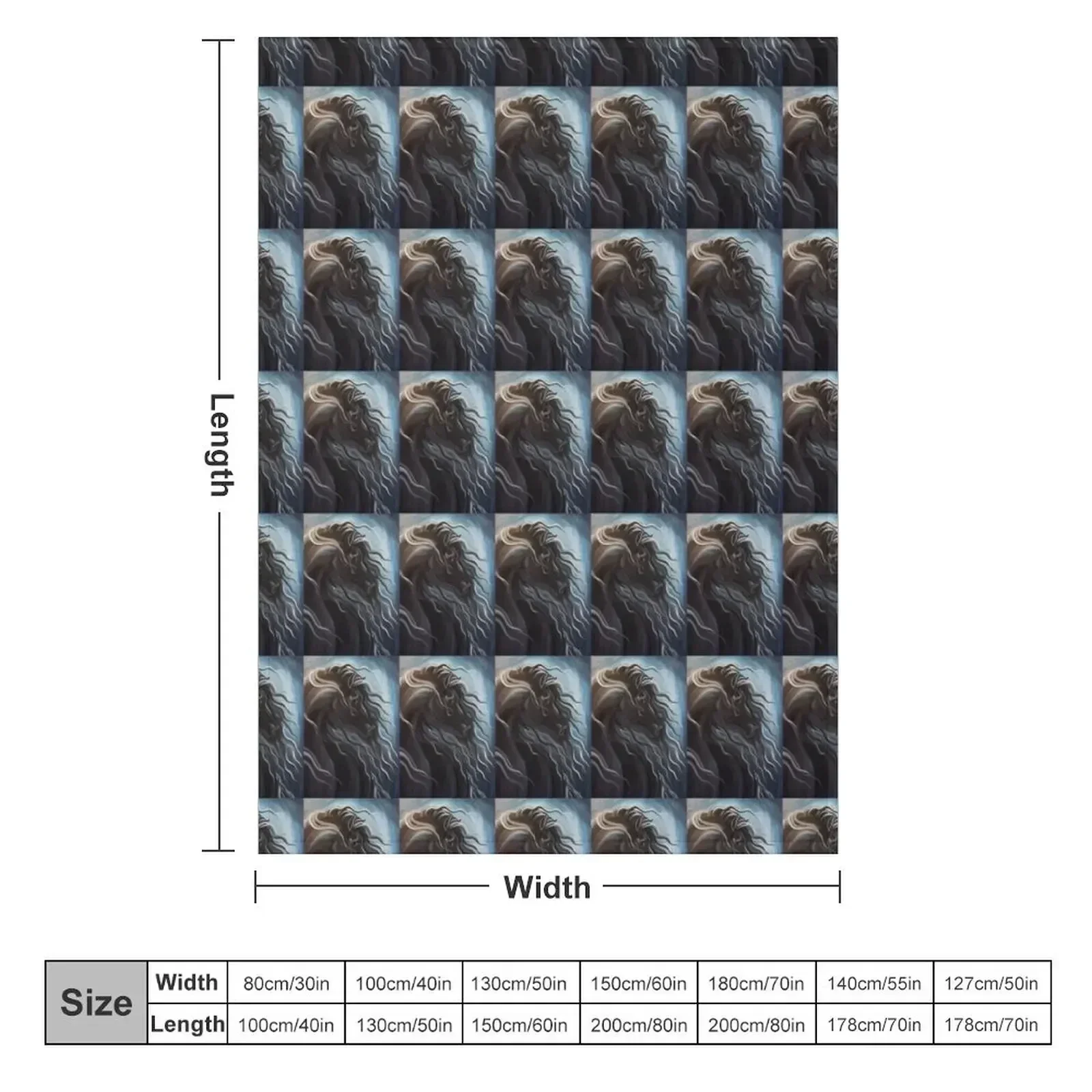 Friesian Storm Throw Blanket Stuffeds Sofa Throw Giant Sofa Thins bed plaid decorative Blankets