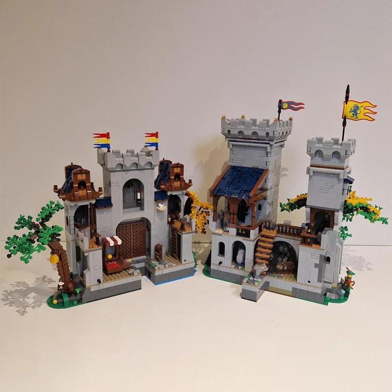 6030 pçs moc castelo medieval aventura castanho modelo blocos de construção brinquedo diy presente natal ideia criativa tijolo crianças aniversário