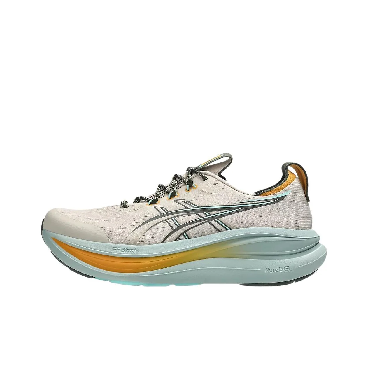 ASICS GEL NIMBUS 28 Trail Running Shoes Men's Low Top Pure Gray Brown/Ocean Mist 1011C309-250