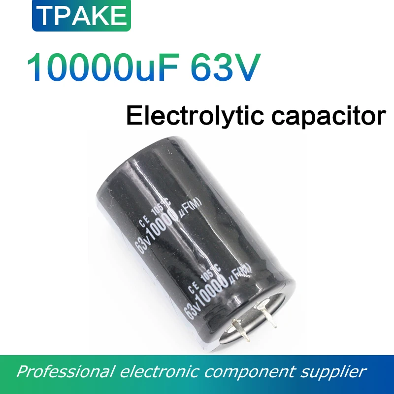 Snap In Aluminum Electrolytic Capacitors 63V10000uF 10000MFD 63VDC 30*50mm