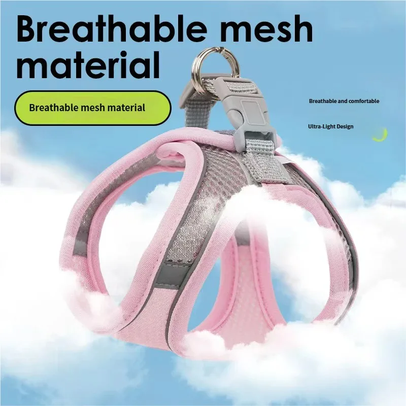 Traction Rope Dog Walking Rope Pet Chest and Back Tank Top Breathable Design Explosion-Proof Integrated Clamp Connection