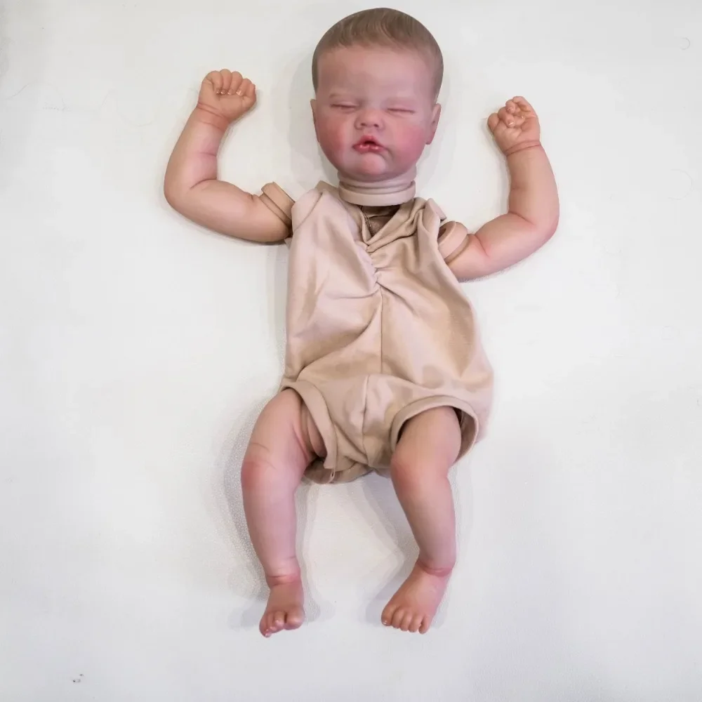 19inch Reborn Doll Kit Quinbee Sleeping Baby Already Painted Kits Very Details Veins Bebe Reborn Kit Muñeca Kit Reborn