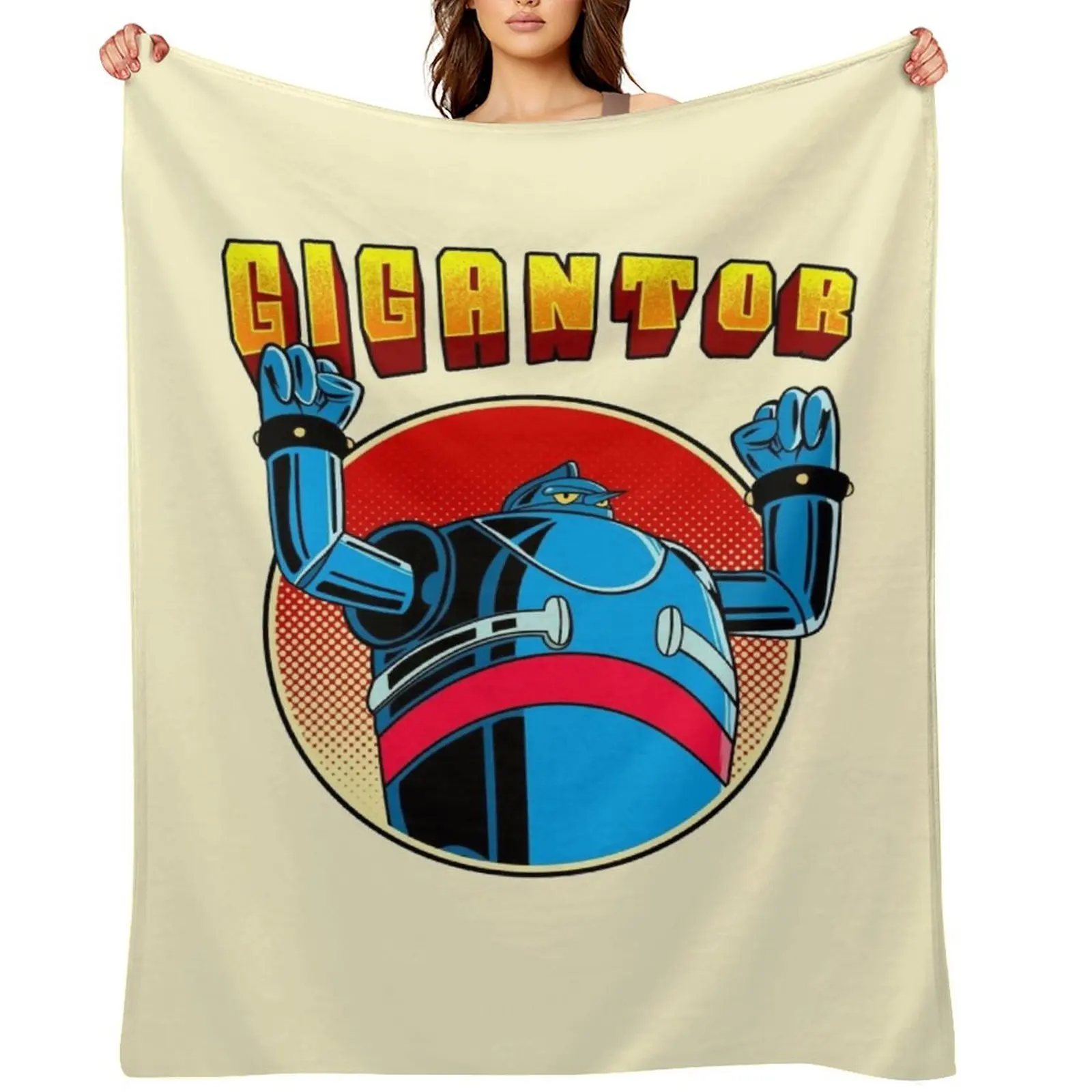 

Retro Gigantor Throw Blanket Thermals For Travel Weighted Designers Flannel Blankets