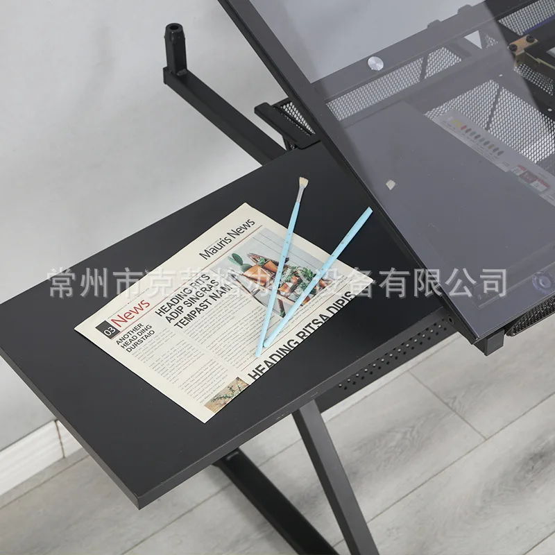 [Glass Drawing Table] American Bevel Table Can Lift Children's Art Drawing Workbench Table