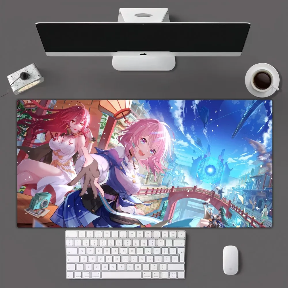 Imagem -04 - Honkai Star Rail Gamer Mousepad Mouse Pad Longa Esteira de Mesa para Escritório Jogo Quente